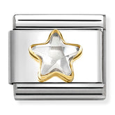 Nomination Composable Classic Link 030614/010 CZ Star in 18K Gold